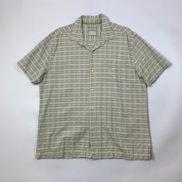 Tommy Bahama Shirt Mens XL Extra Large Multi Silk Blend Pixel in Paradise Camp - Picture 2 of 10